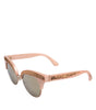 Dolce &amp; Gabbana Pink Gold Mirrored Cat Eye DG6109 Sequined Sunglasses