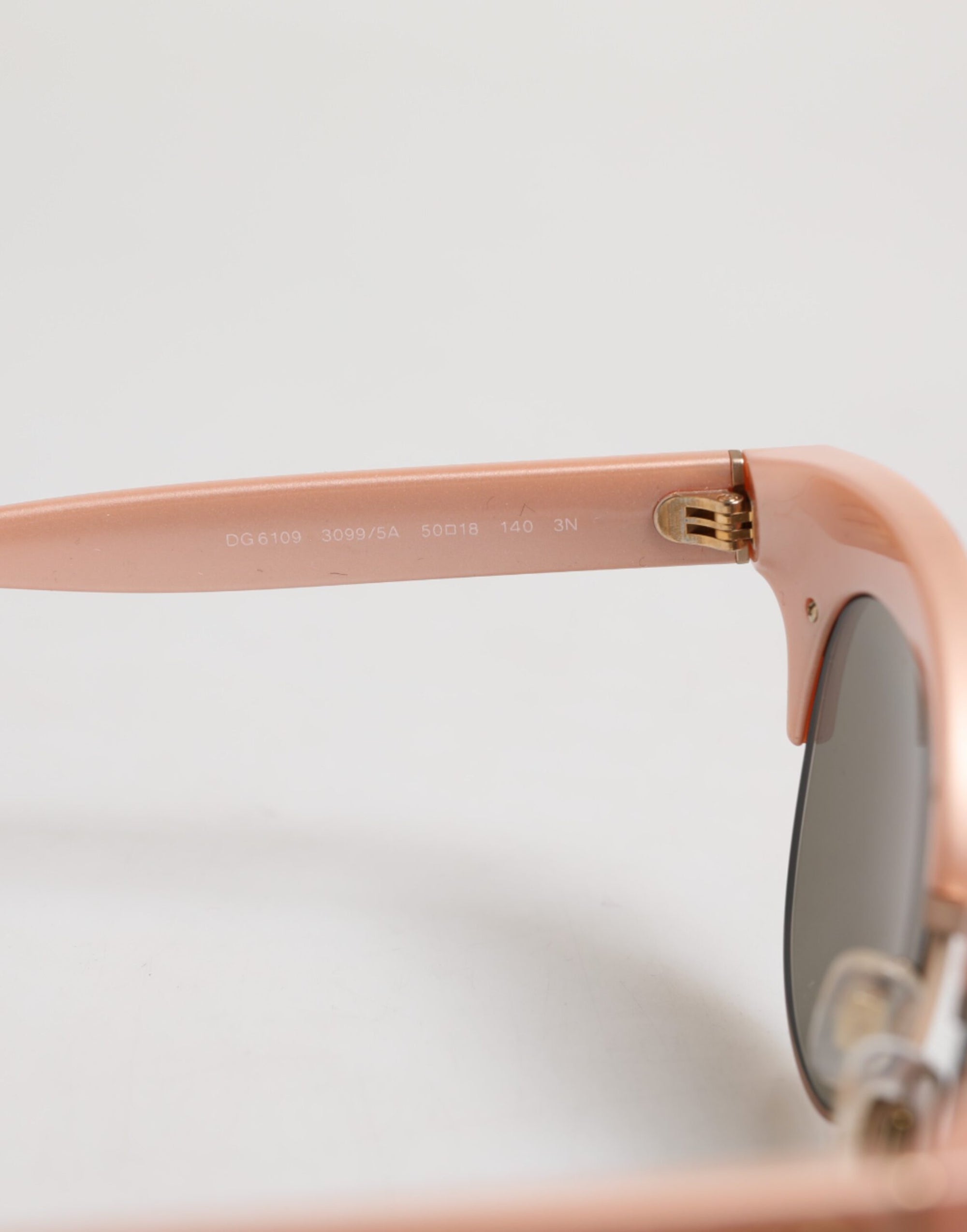 Dolce &amp; Gabbana Pink Gold Mirrored Cat Eye DG6109 Sequined Sunglasses