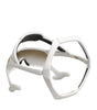 Dolce &amp; Gabbana White Acetate Next Generation Mask Eyewear Sunglasses
