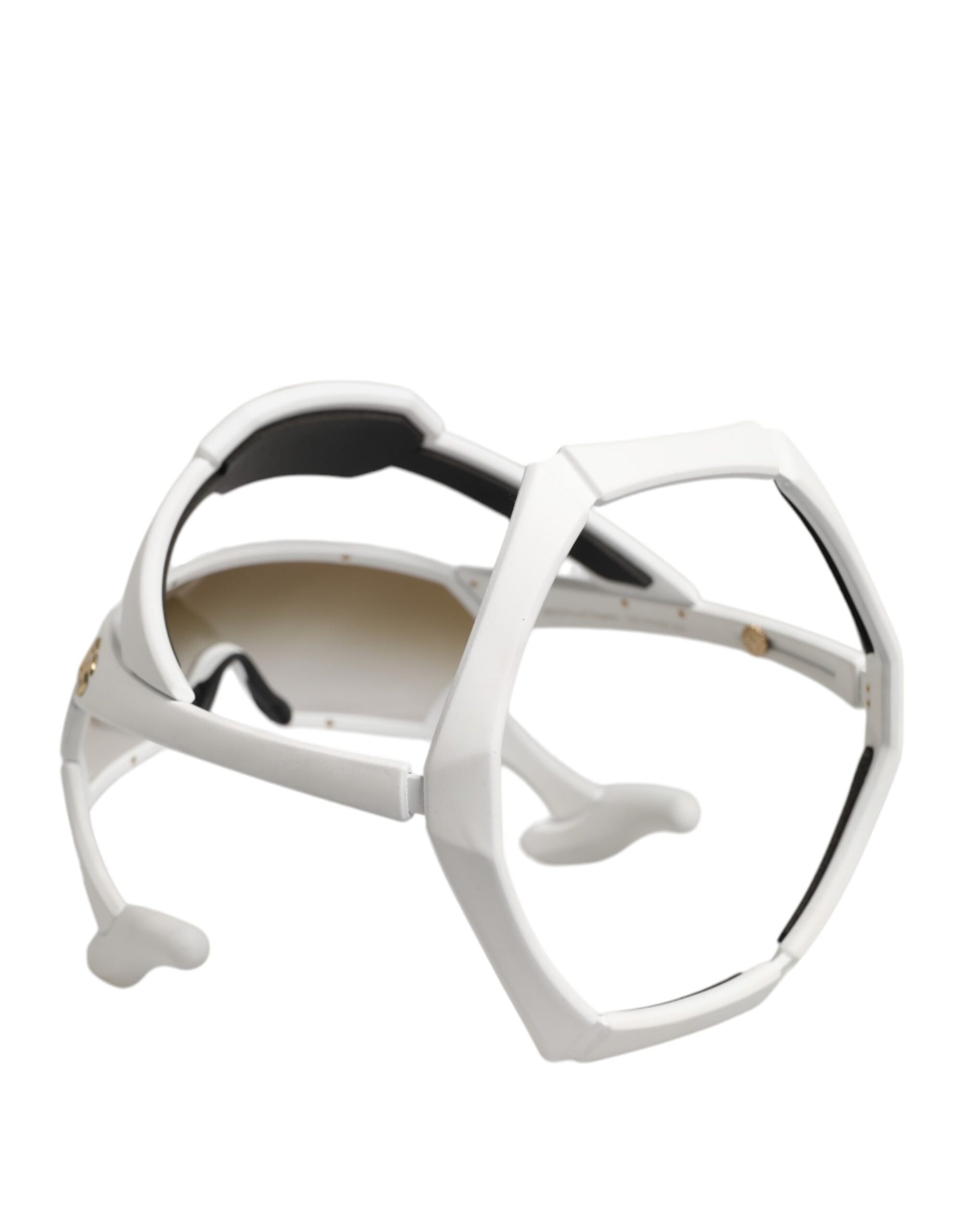 Dolce &amp; Gabbana White Acetate Next Generation Mask Eyewear Sunglasses