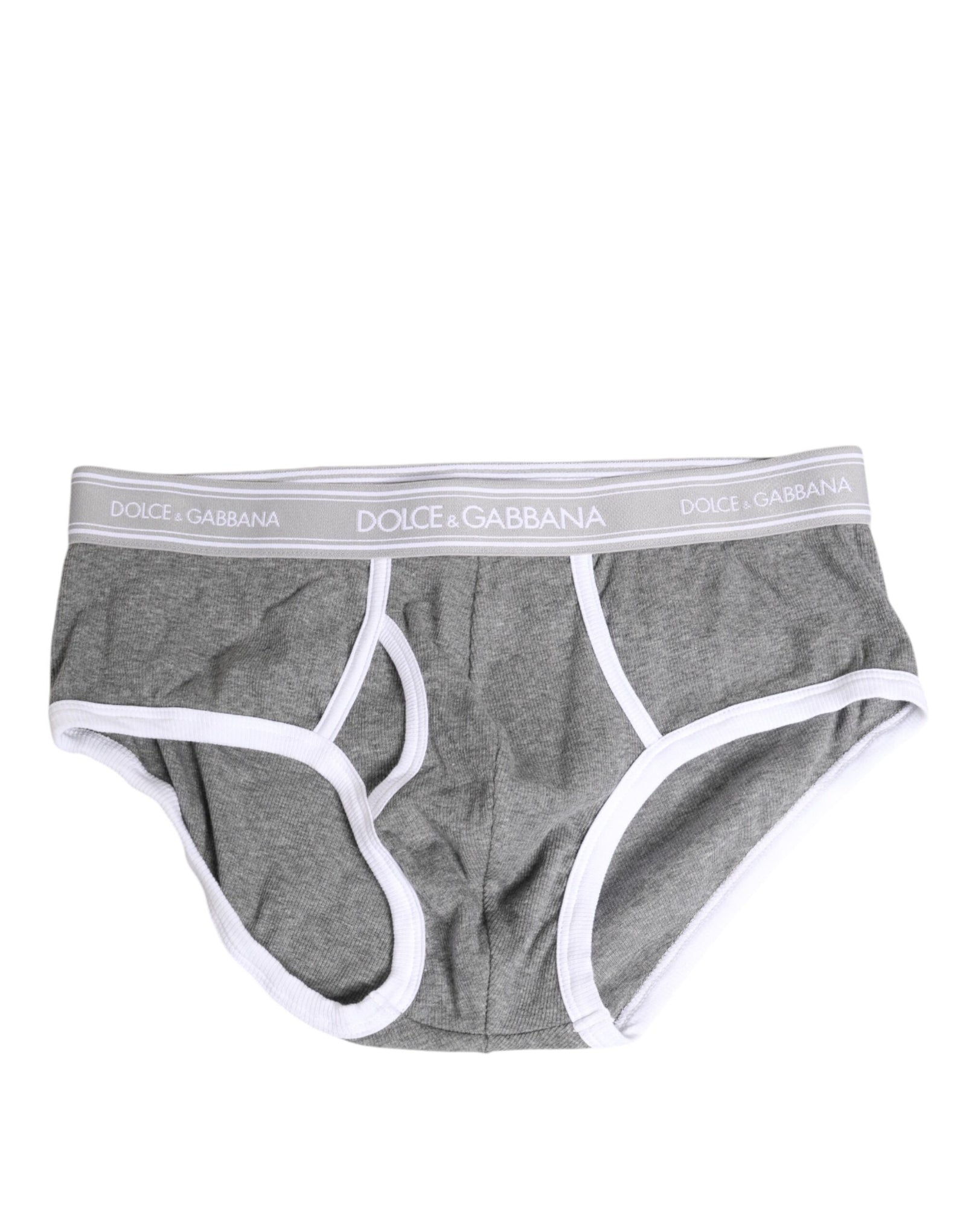 Slip homme Dolce & Gabbana en coton stretch gris
