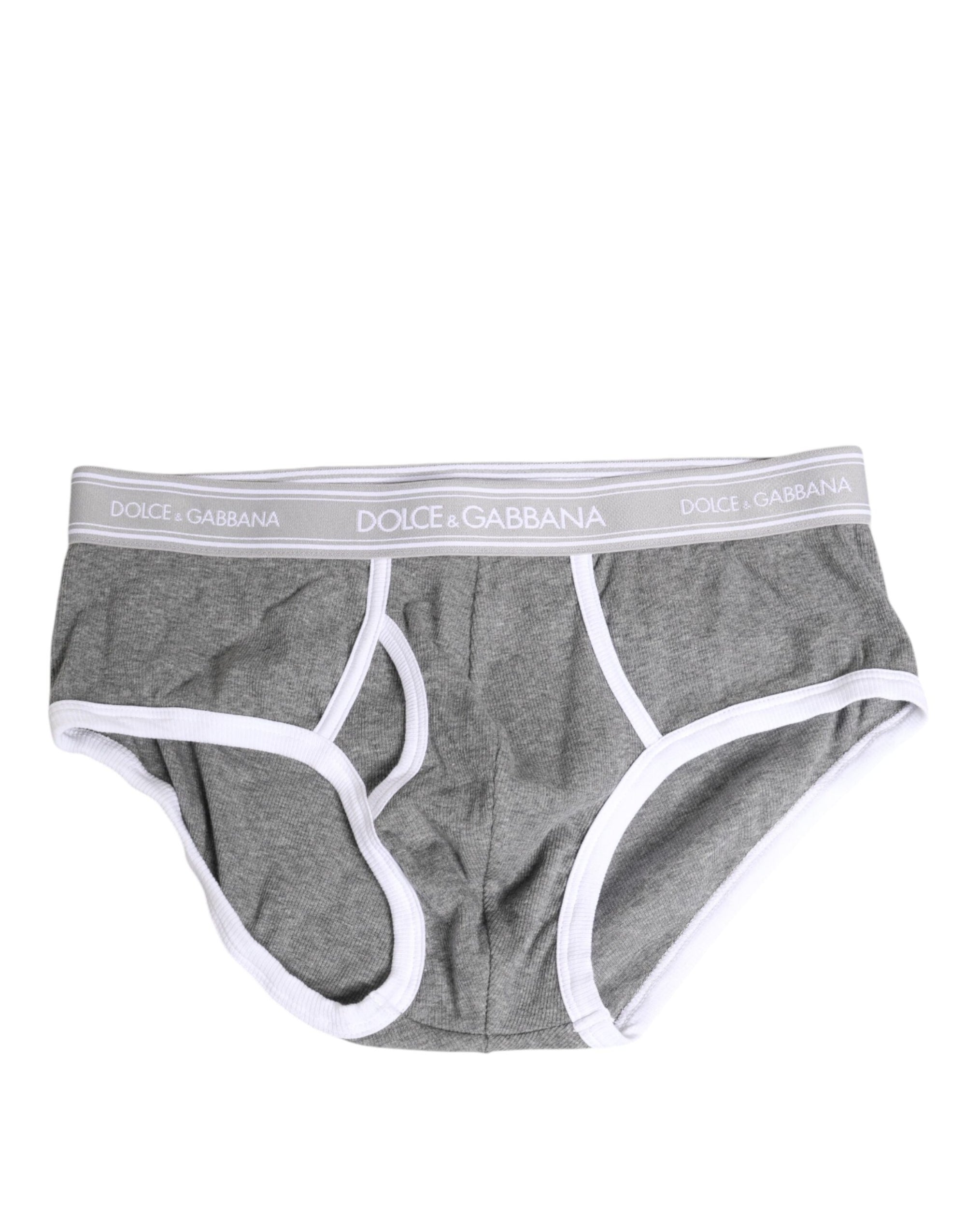 Slip homme Dolce & Gabbana en coton stretch gris