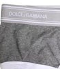 Slip homme Dolce & Gabbana en coton stretch gris