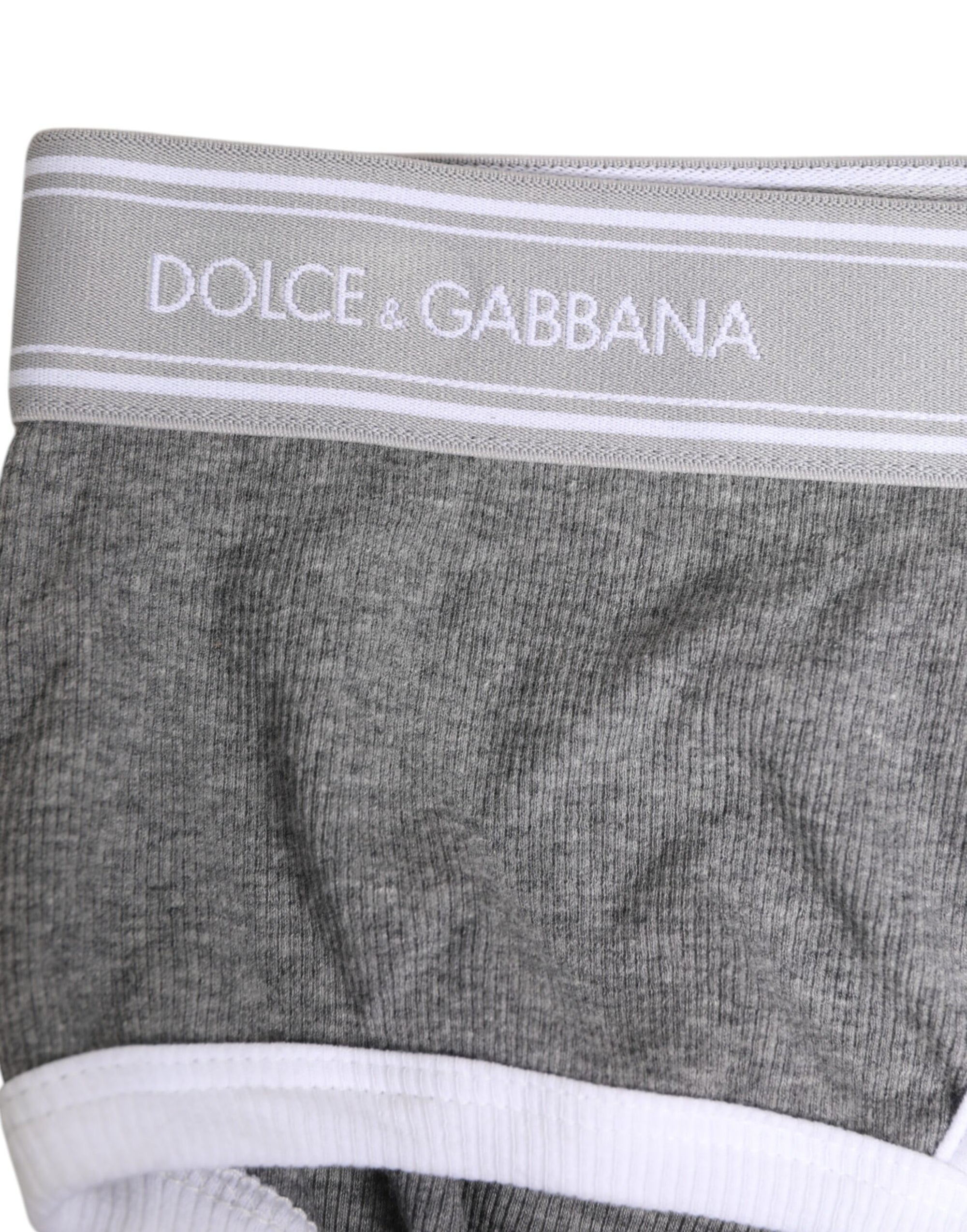Slip homme Dolce & Gabbana en coton stretch gris