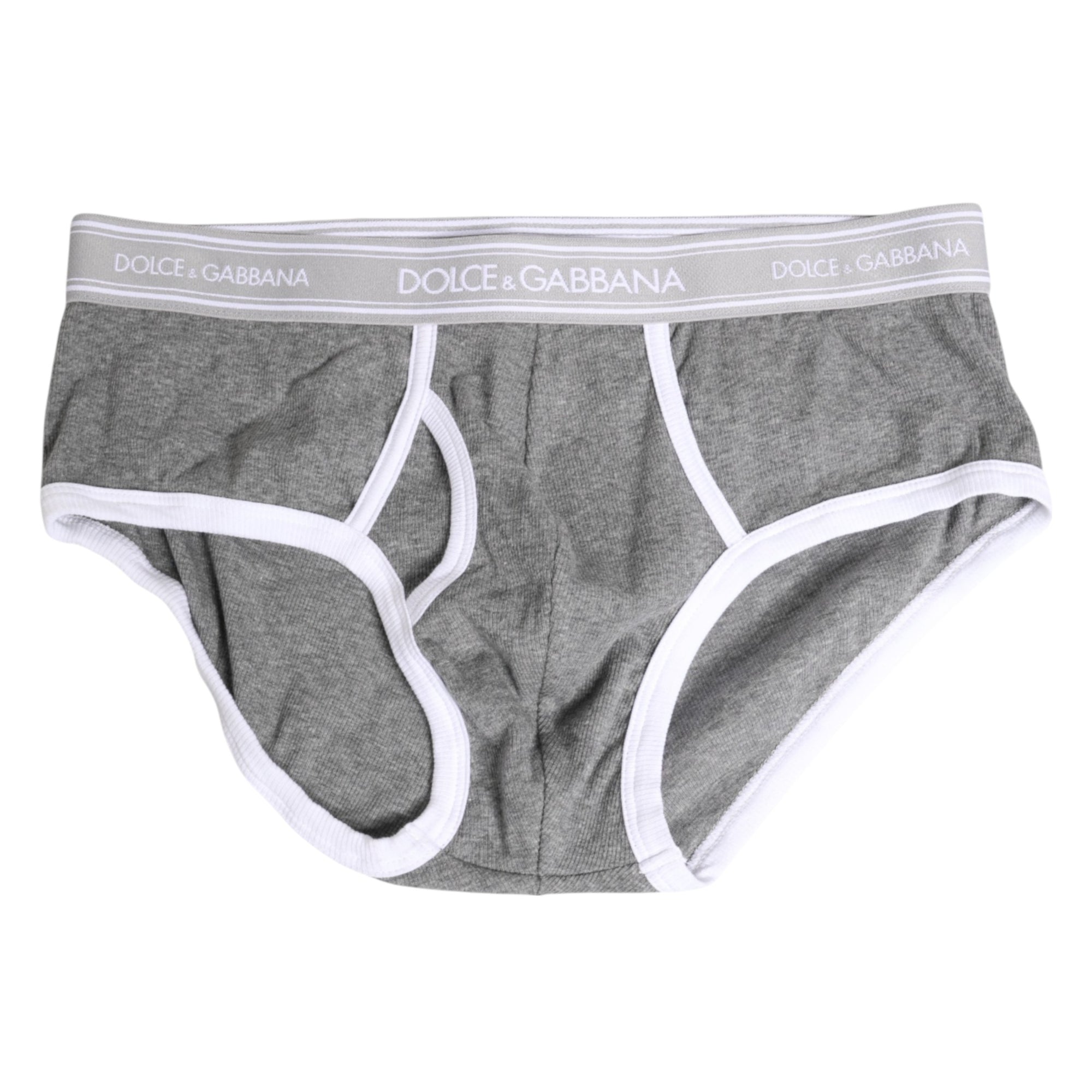 Slip homme Dolce & Gabbana en coton stretch gris