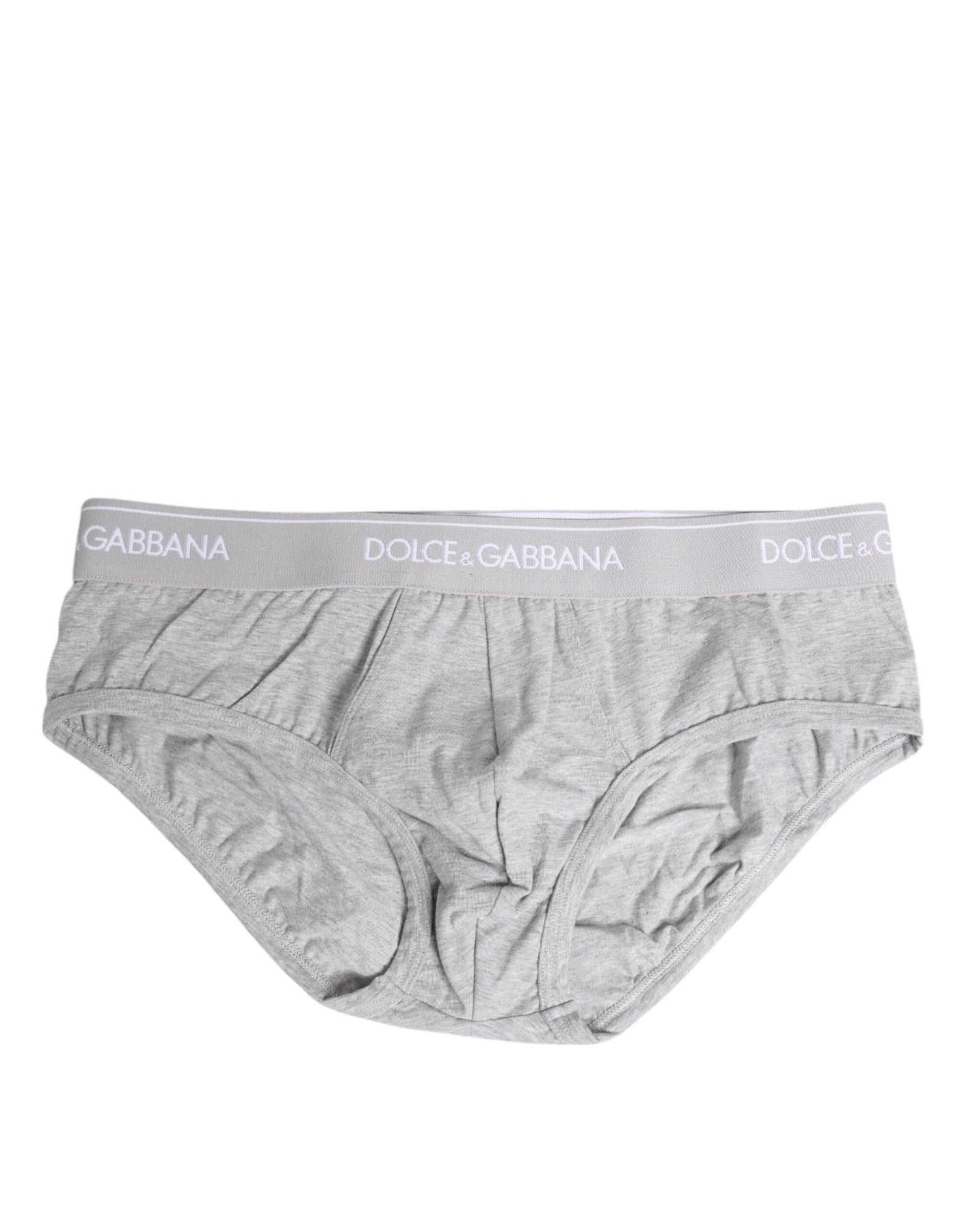 Sous-vêtement régulier en coton stretch gris Dolce & Gabbana