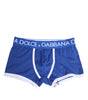 Boxer classique en coton stretch bleu Dolce &amp; Gabbana