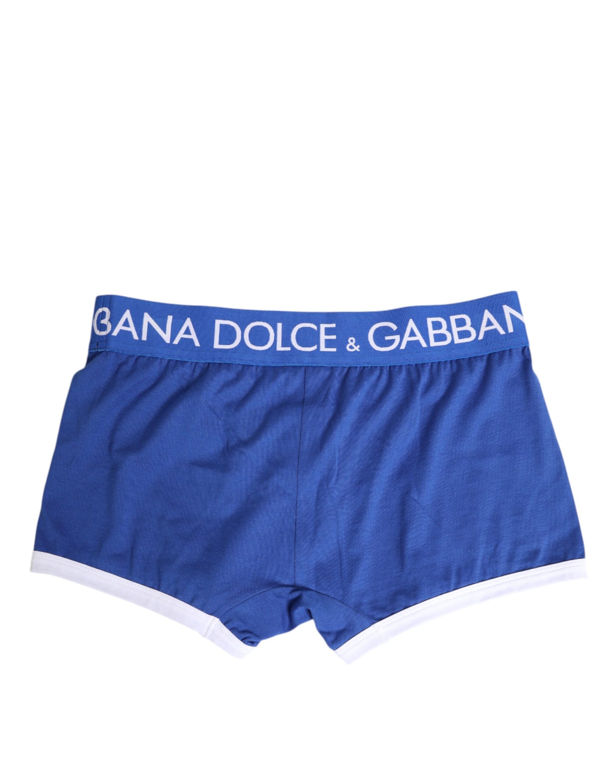 Boxer classique en coton stretch bleu Dolce &amp; Gabbana