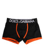 Boxer classique en coton stretch noir Dolce & Gabbana