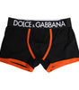 Boxer classique en coton stretch noir Dolce & Gabbana