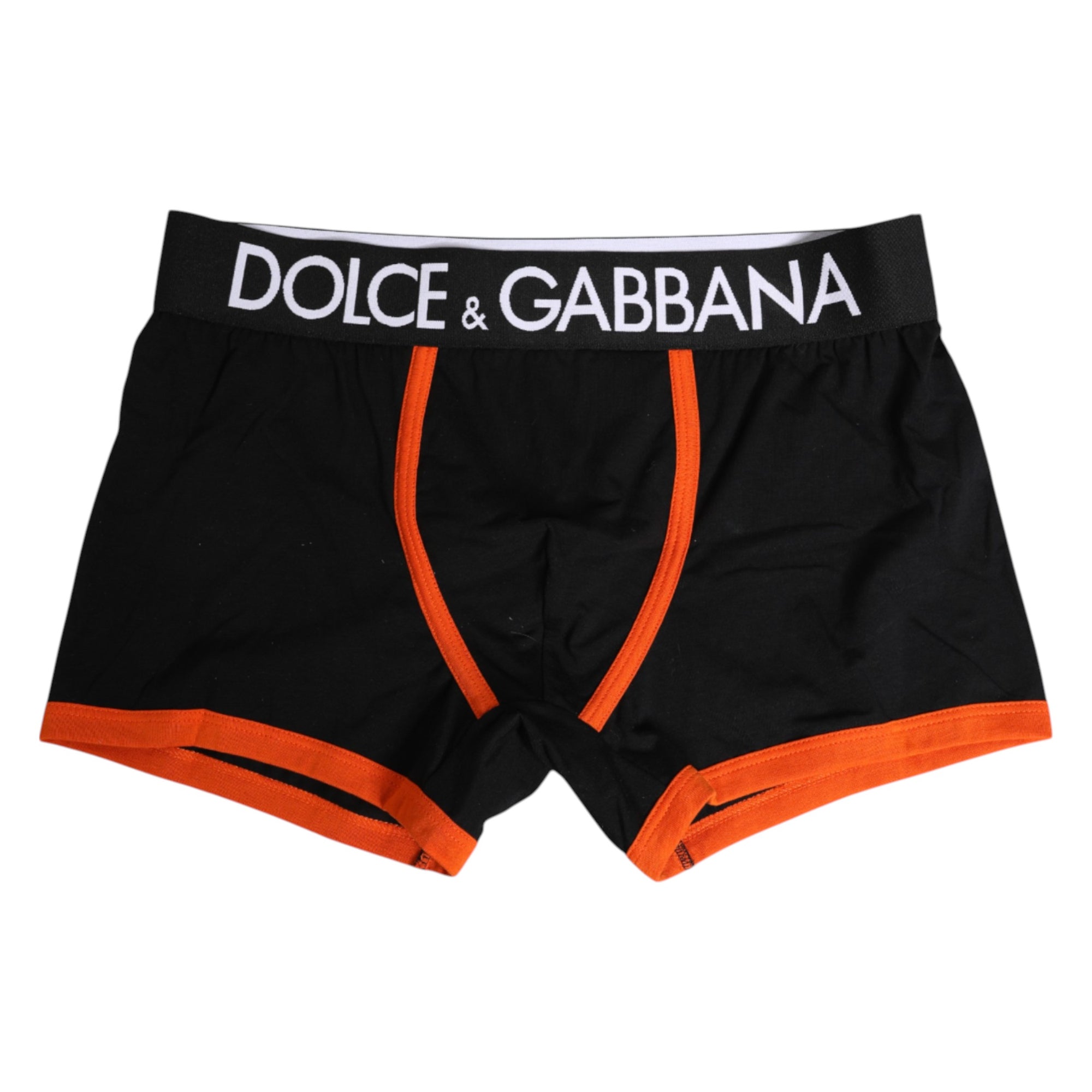 Boxer classique en coton stretch noir Dolce & Gabbana