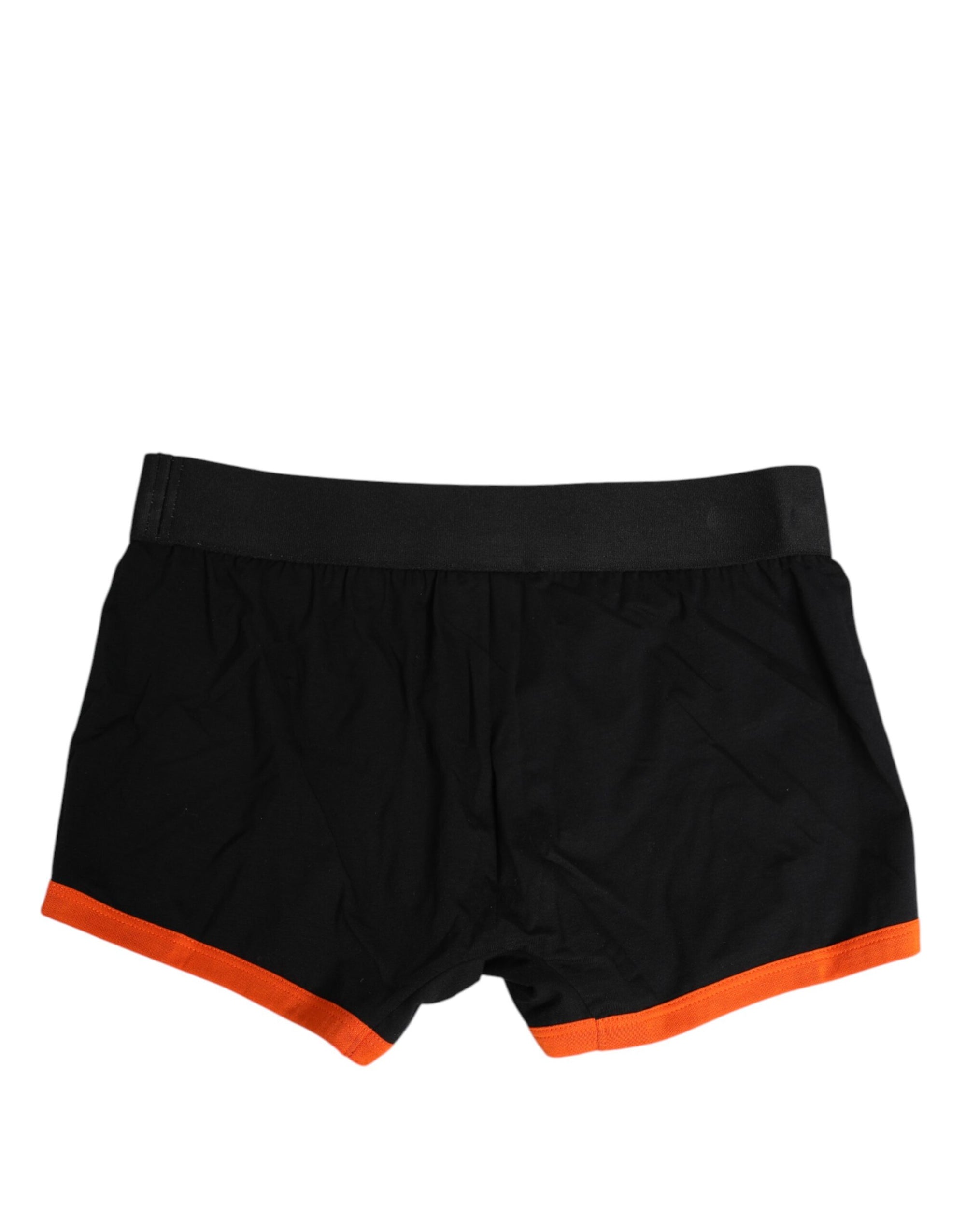 Boxer classique en coton stretch noir Dolce & Gabbana