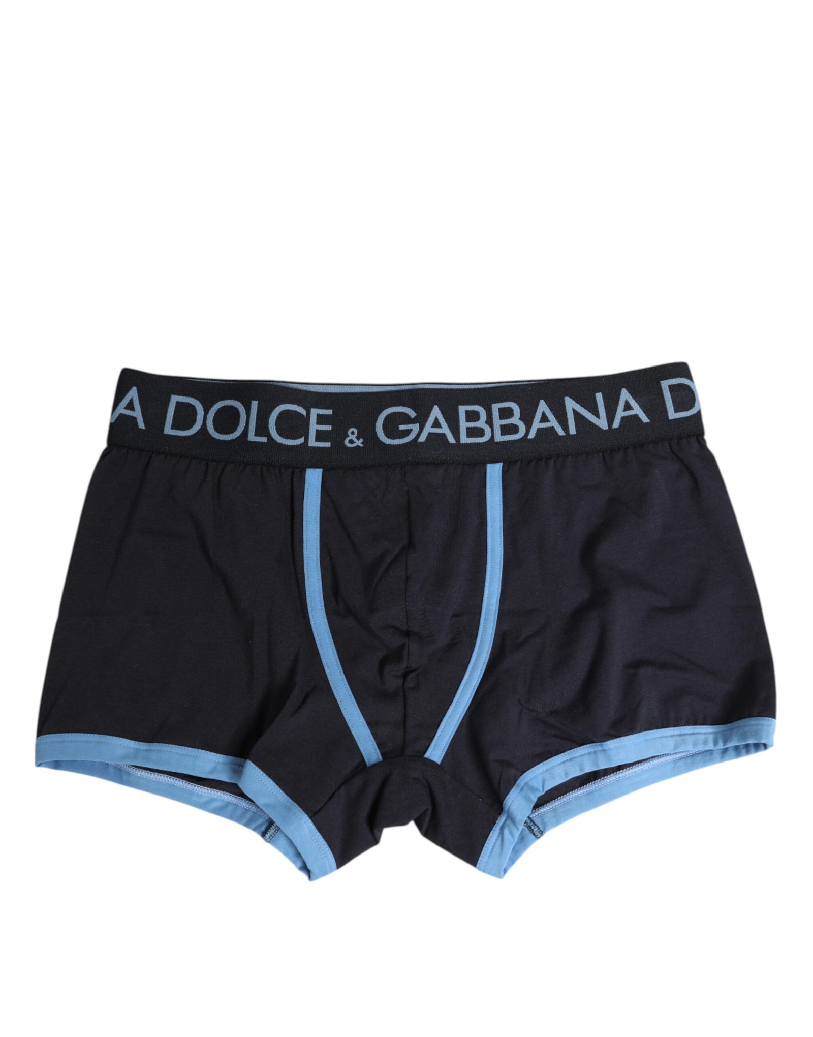 Boxer classique en coton stretch bleu Dolce & Gabbana