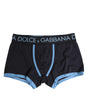 Boxer classique en coton stretch bleu Dolce & Gabbana