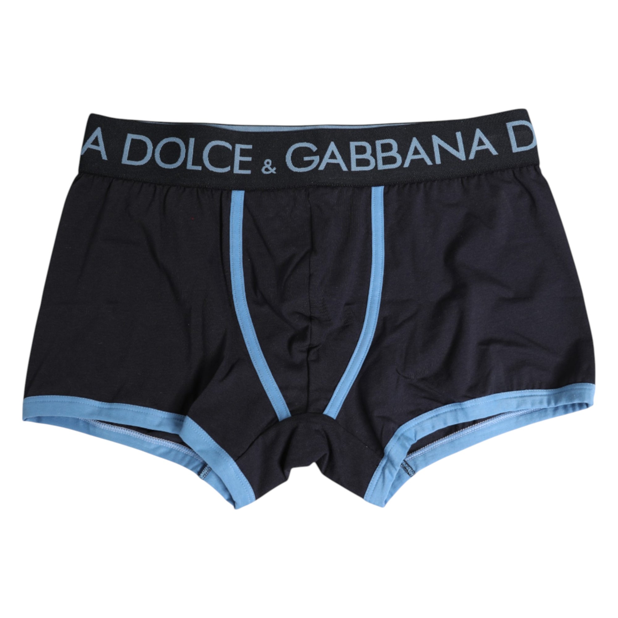 Boxer classique en coton stretch bleu Dolce & Gabbana