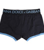 Boxer classique en coton stretch bleu Dolce & Gabbana