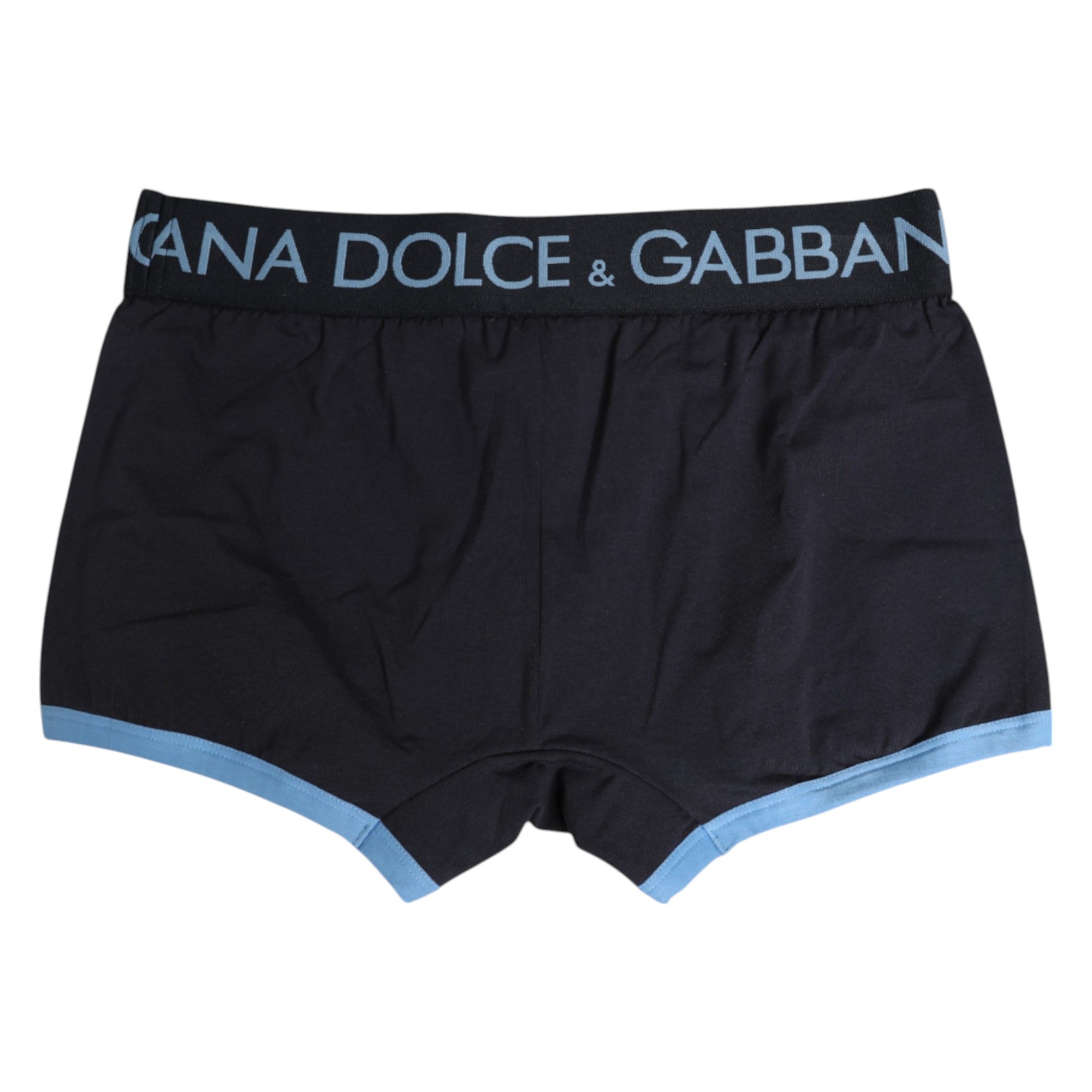 Boxer classique en coton stretch bleu Dolce & Gabbana