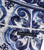 Dolce & Gabbana Blue White Majolica Print Swim Shorts Swimwear