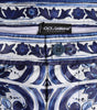 Dolce & Gabbana Blue White Majolica Print Swim Shorts Swimwear