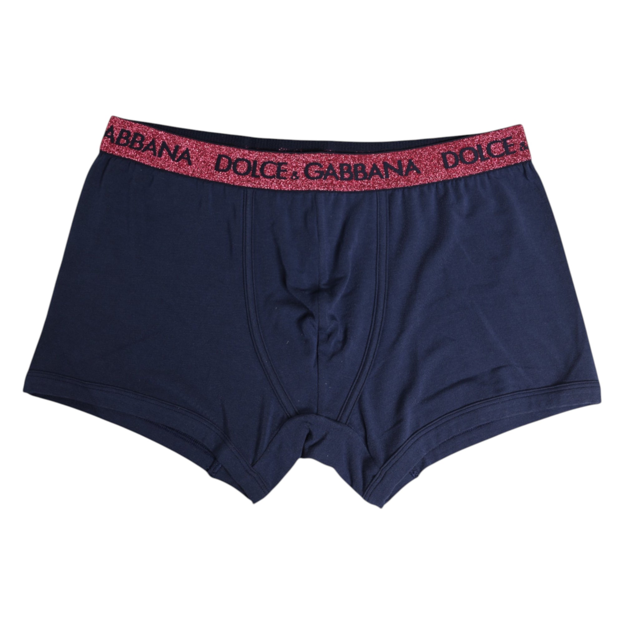 Boxer extensible Dolce & Gabbana bleu rouge avec logo