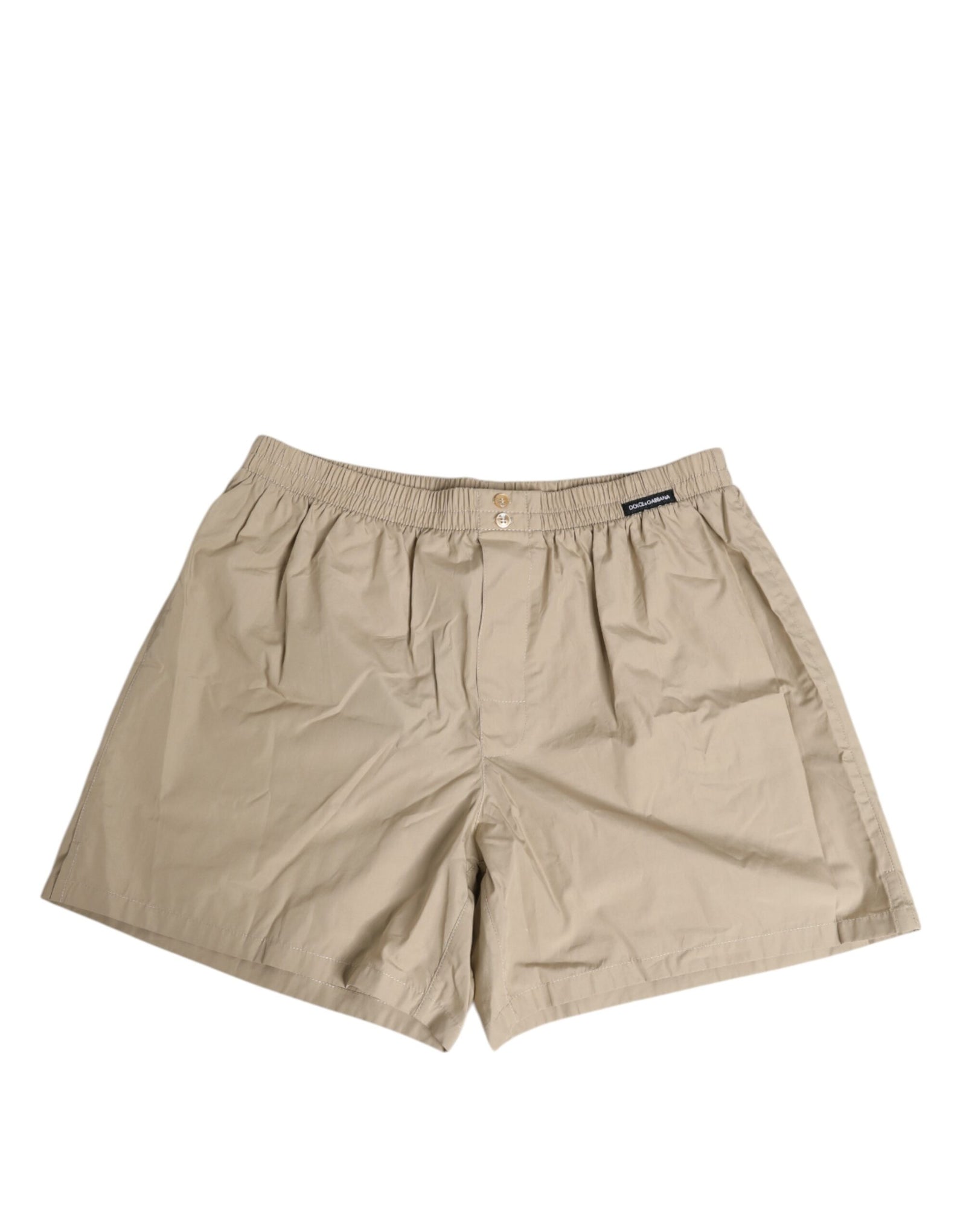 Boxer classique en coton beige Dolce & Gabbana