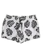 Dolce & Gabbana White Black Print Beachwear Shorts Swimwear