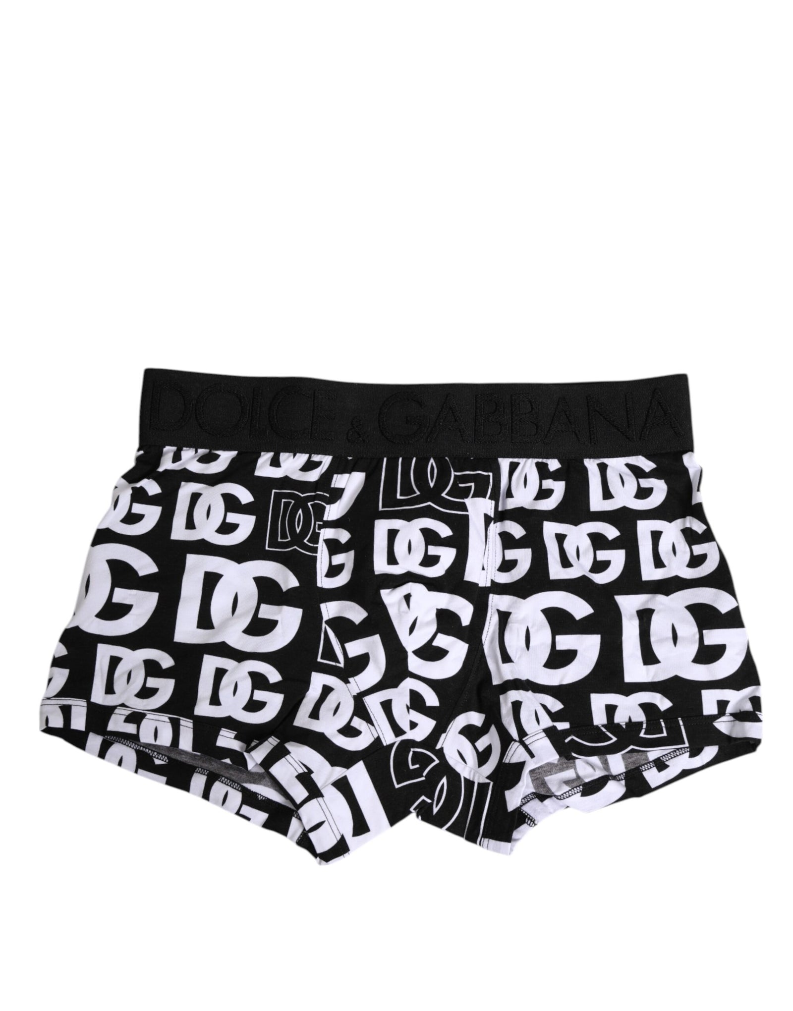 Boxer classique en coton noir avec logo Dolce & Gabbana pour homme
