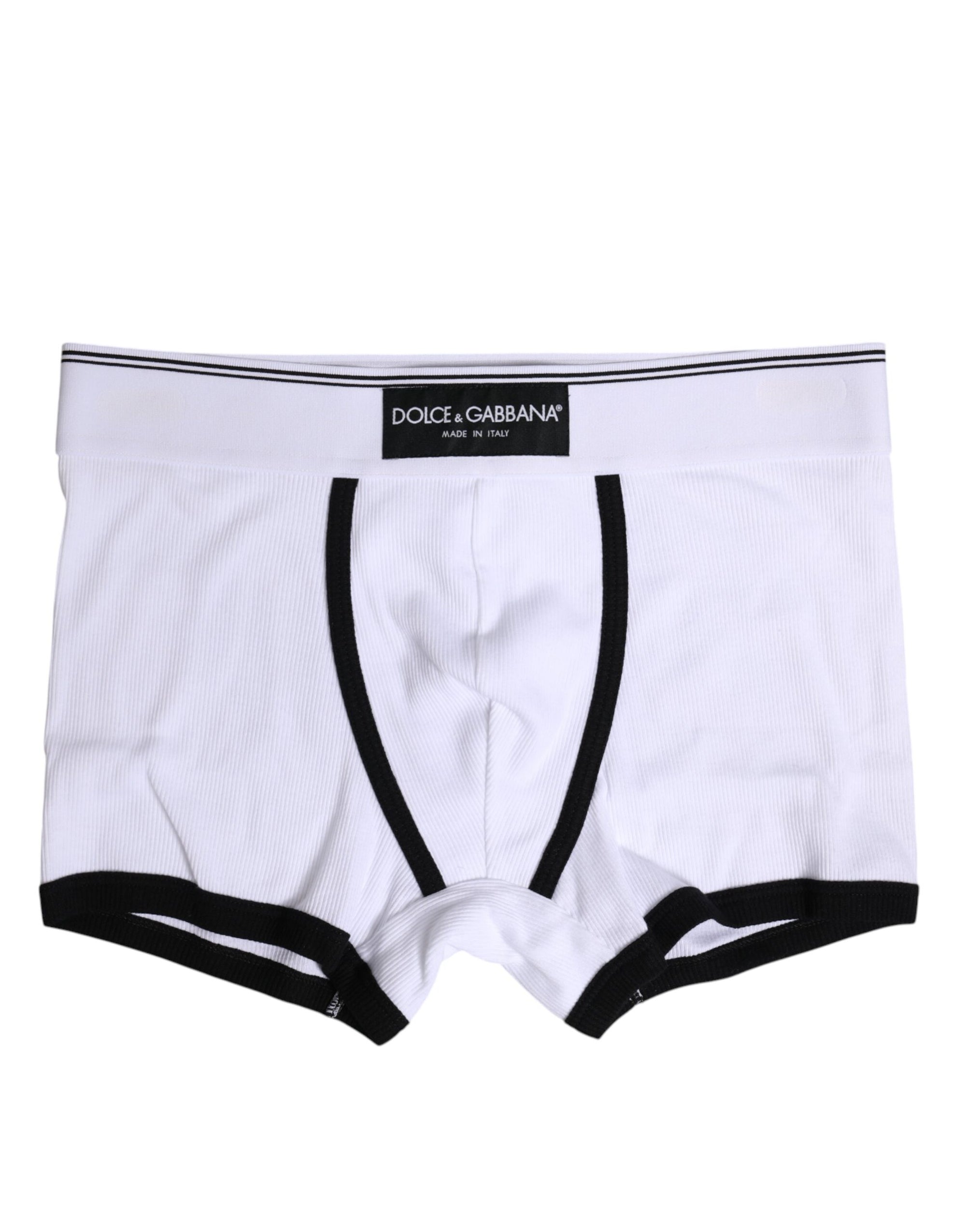 Boxer classique en coton blanc Dolce &amp; Gabbana pour homme