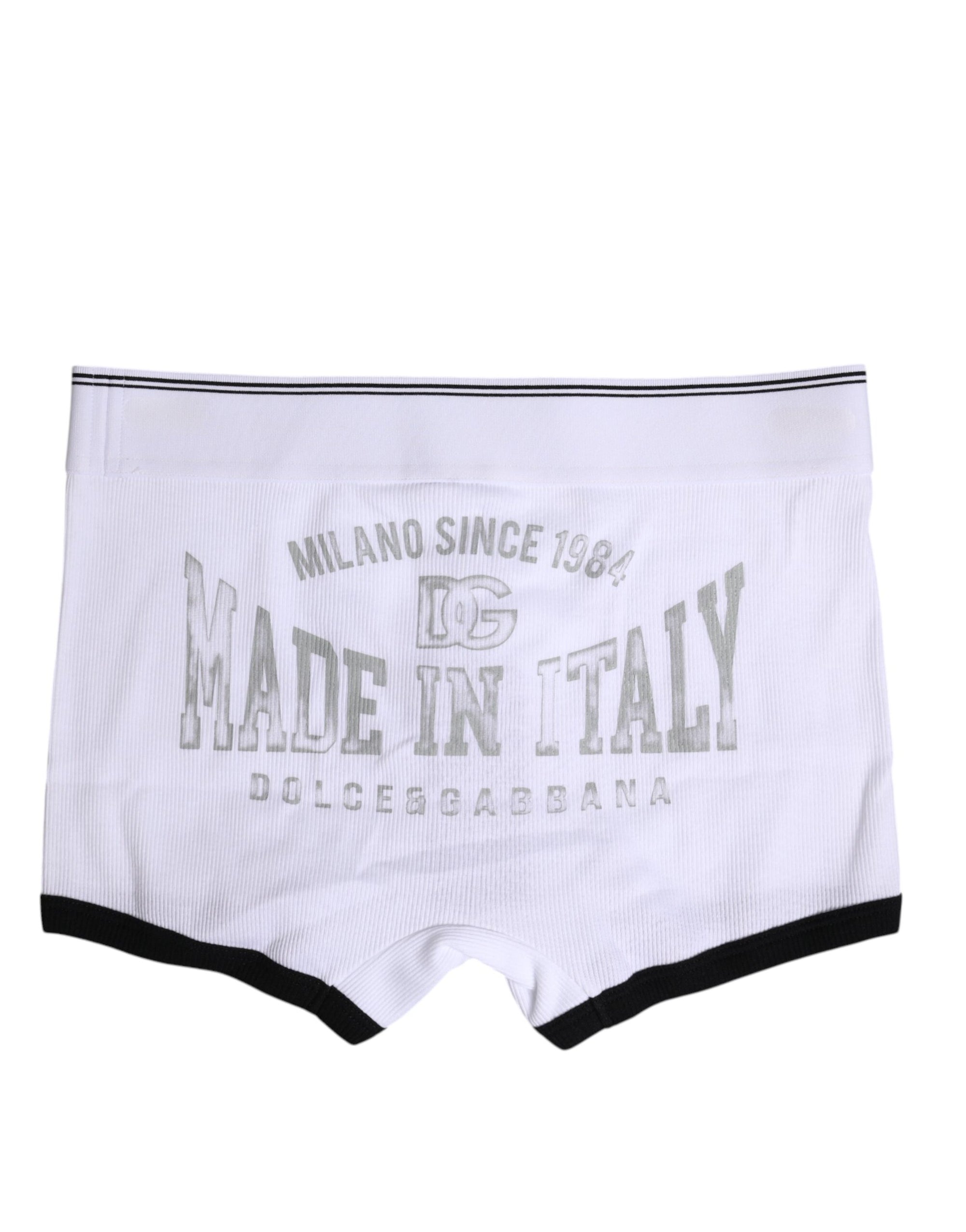Boxer classique en coton blanc Dolce &amp; Gabbana pour homme