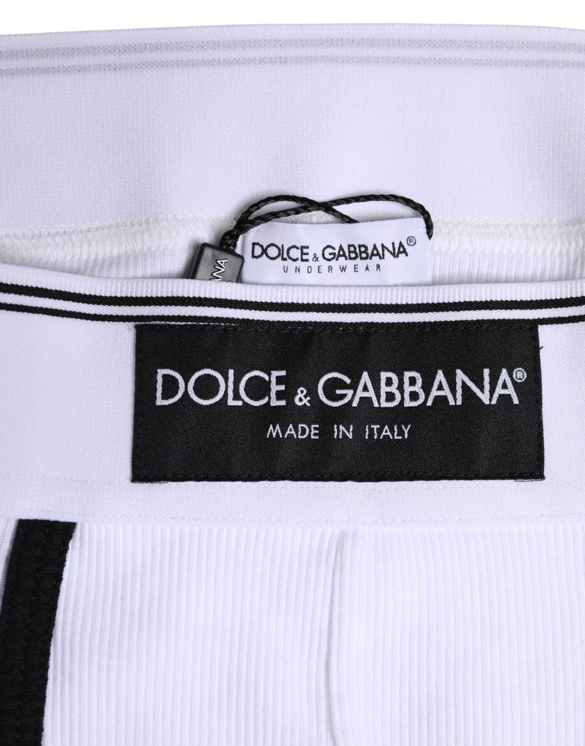 Boxer classique en coton blanc Dolce &amp; Gabbana pour homme