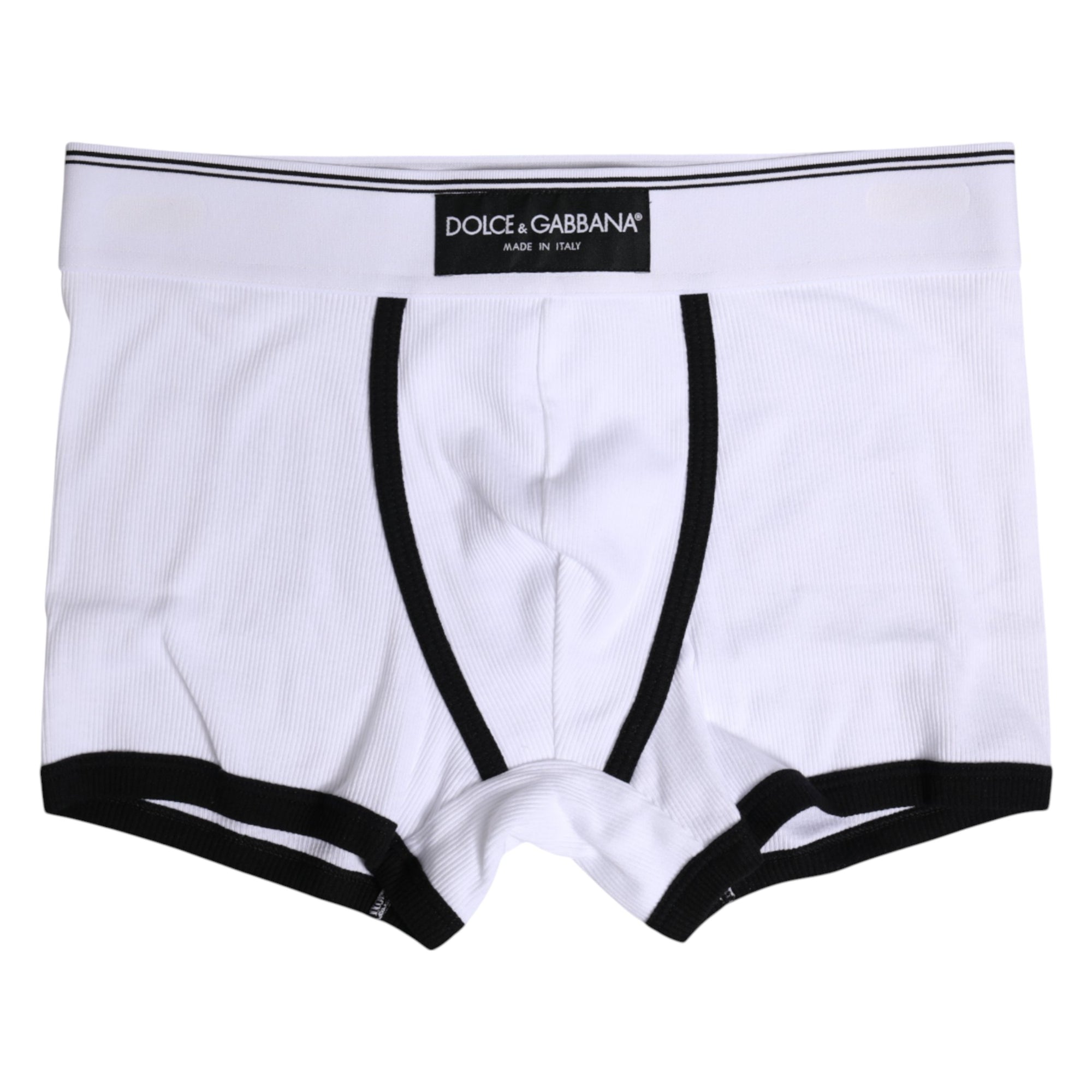 Boxer classique en coton blanc Dolce &amp; Gabbana pour homme