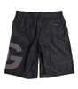 Dolce & Gabbana Black Logo Print Beachwear Men Shorts Swimwear