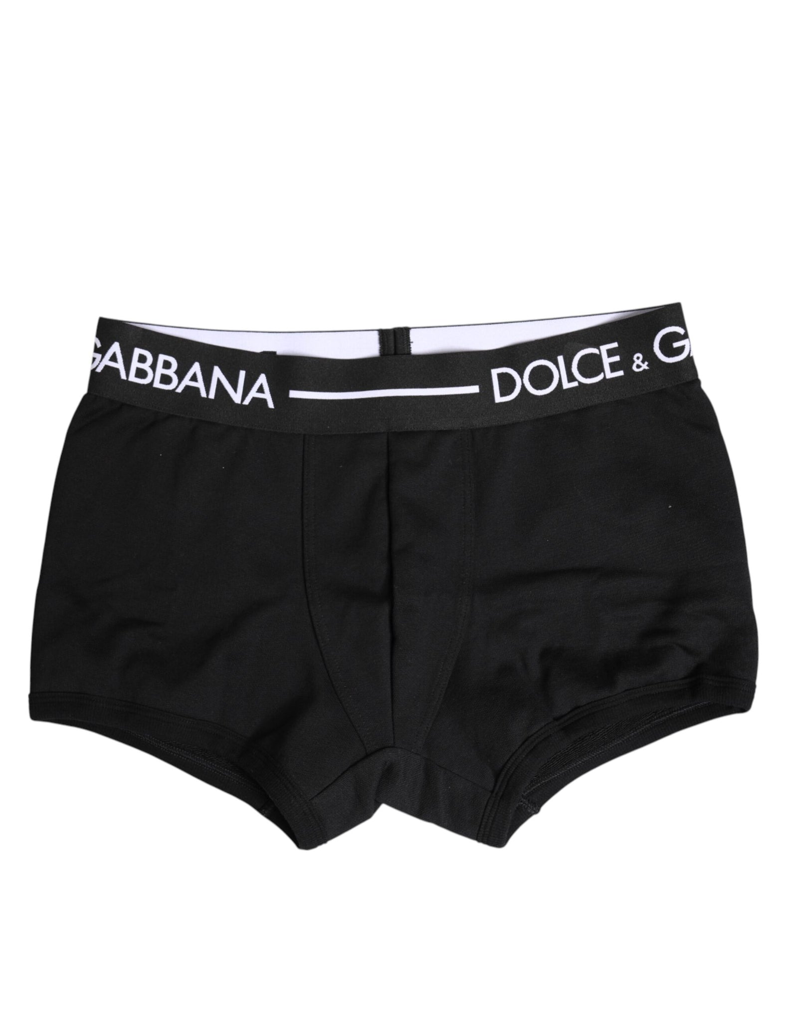 Boxer classique en coton stretch noir Dolce & Gabbana