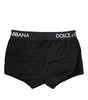 Boxer classique en coton stretch noir Dolce & Gabbana