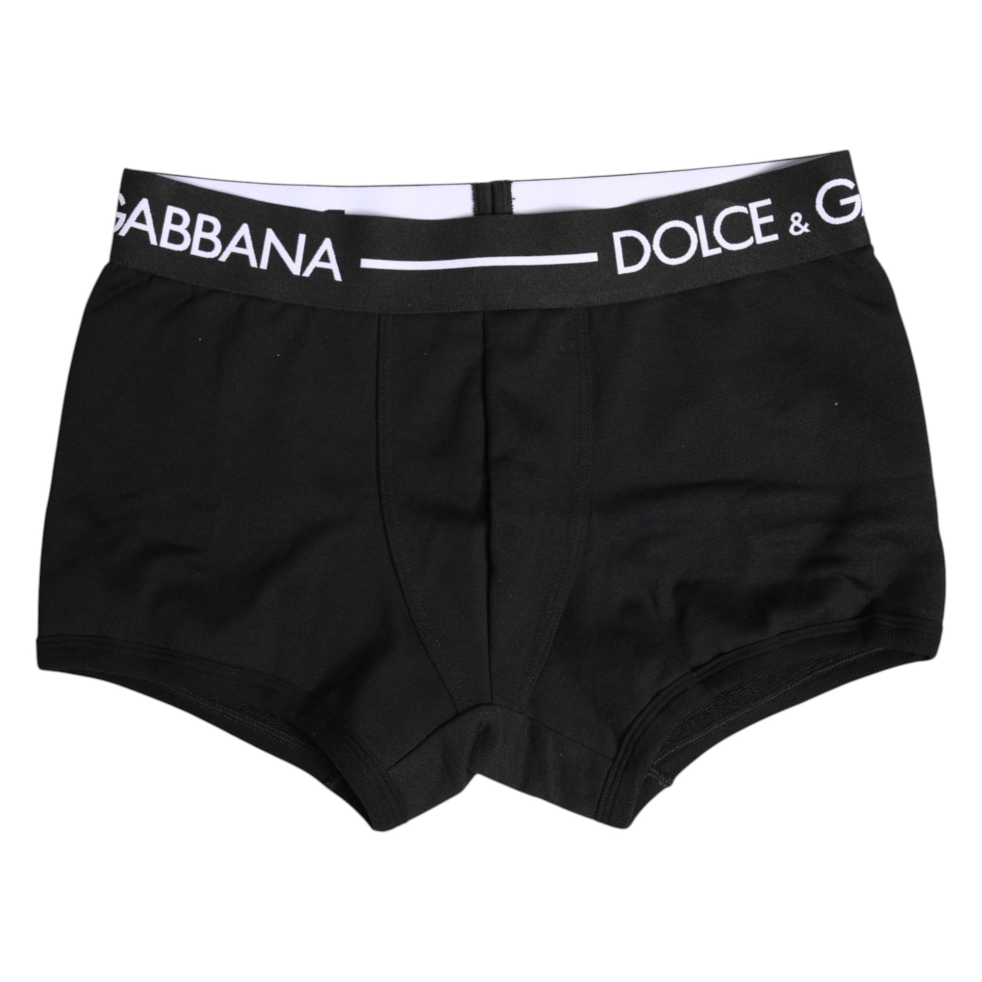 Boxer classique en coton stretch noir Dolce & Gabbana