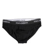 Sous-vêtement classique en coton stretch noir Dolce & Gabbana