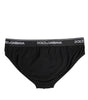 Sous-vêtement classique en coton stretch noir Dolce & Gabbana