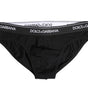 Sous-vêtement classique en coton stretch noir Dolce & Gabbana
