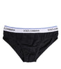 Sous-vêtement classique en coton stretch noir Dolce & Gabbana