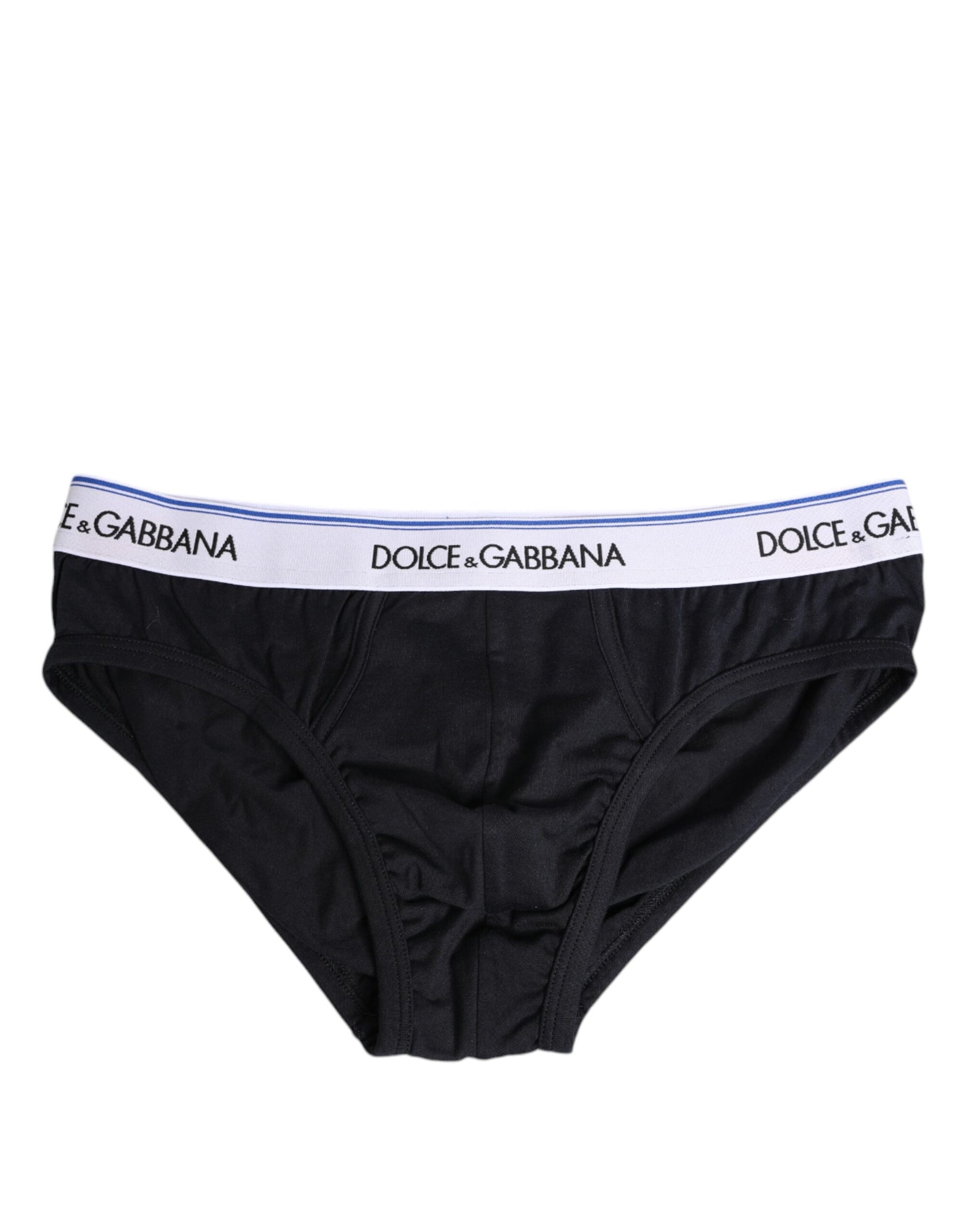 Sous-vêtement classique en coton stretch noir Dolce & Gabbana
