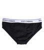 Sous-vêtement classique en coton stretch noir Dolce & Gabbana
