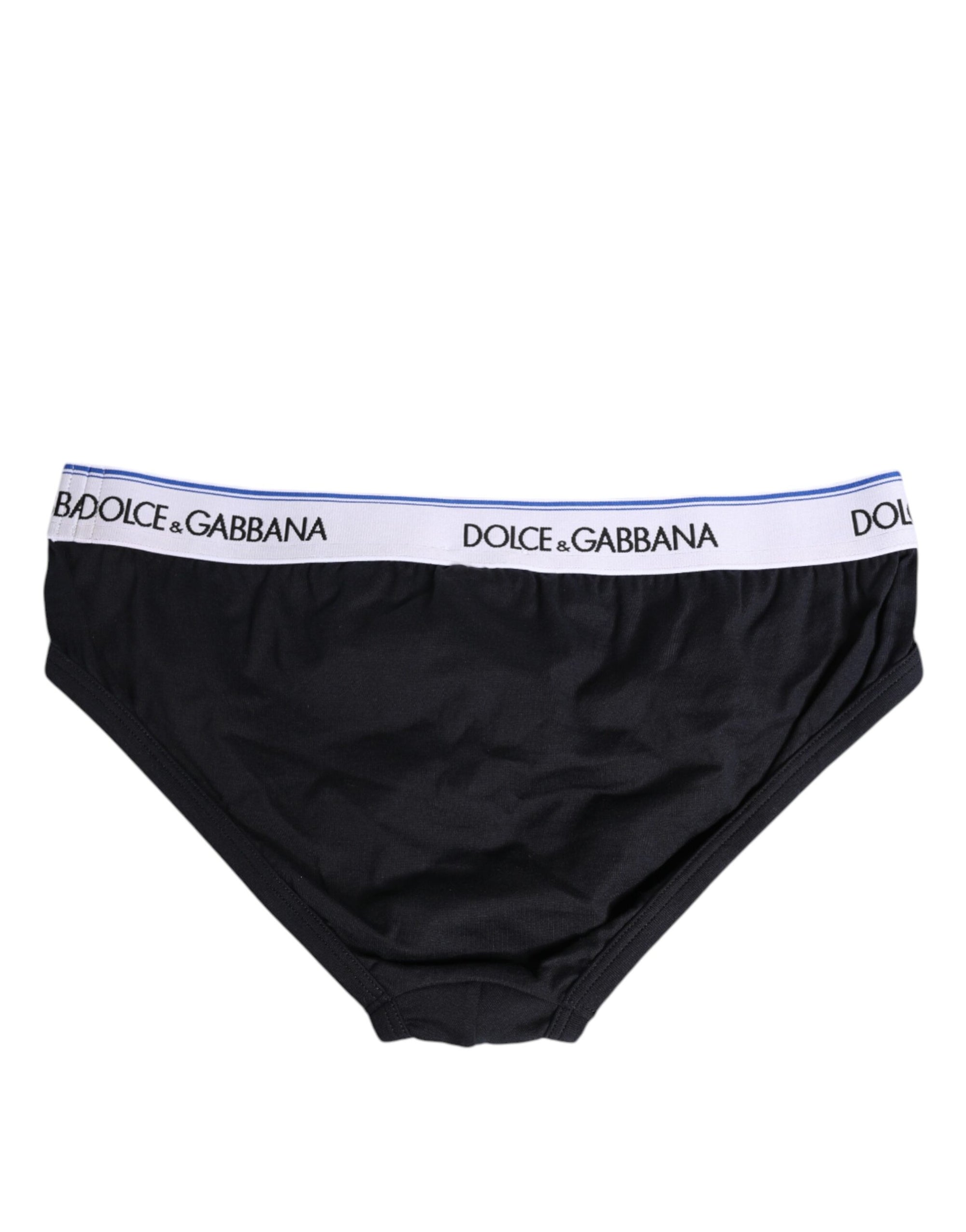 Sous-vêtement classique en coton stretch noir Dolce & Gabbana