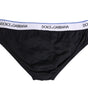 Sous-vêtement classique en coton stretch noir Dolce & Gabbana