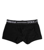Boxer classique en coton stretch noir Dolce & Gabbana