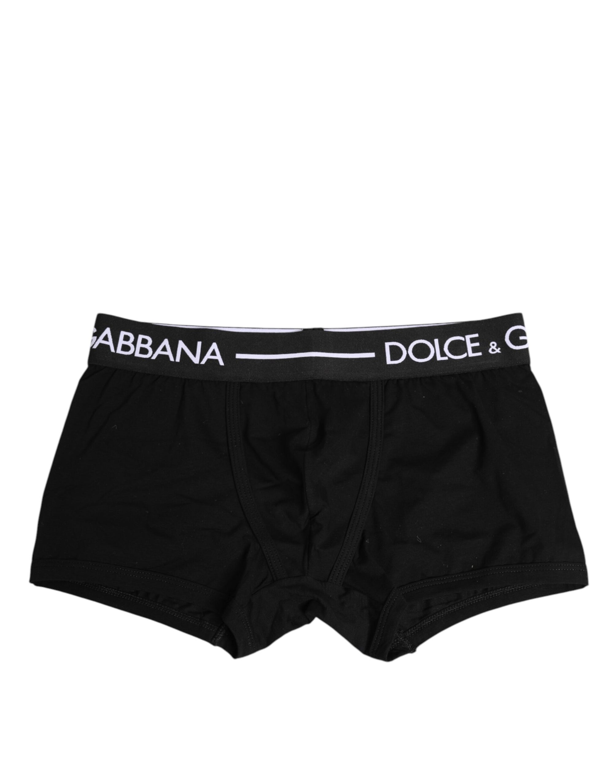 Boxer classique en coton stretch noir Dolce & Gabbana