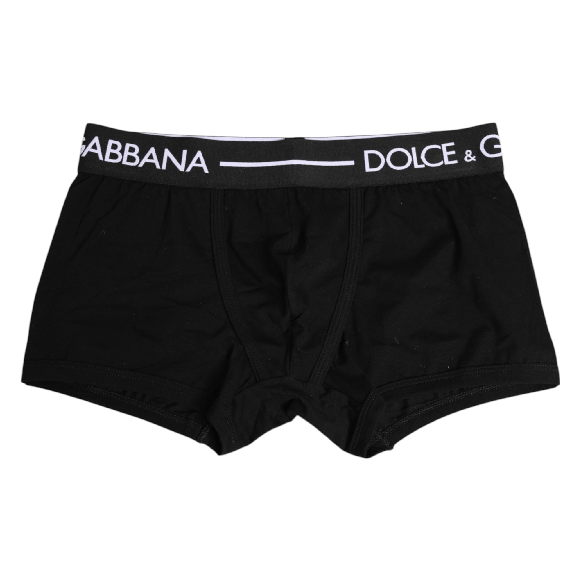 Boxer classique en coton stretch noir Dolce & Gabbana