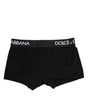 Boxer classique en coton stretch noir Dolce & Gabbana