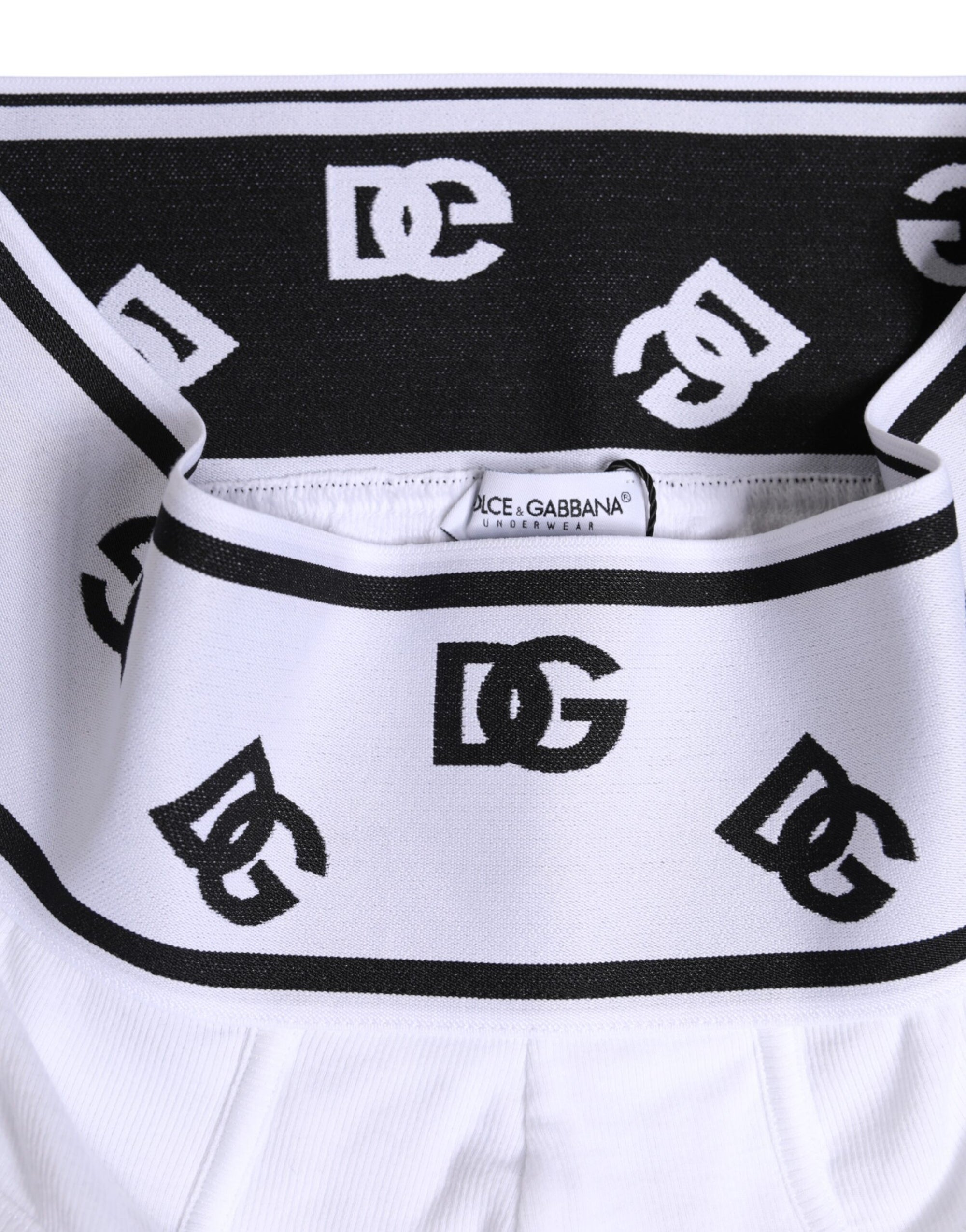 Sous-vêtement classique en coton stretch blanc Dolce &amp; Gabbana