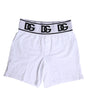 Boxer classique en coton stretch blanc Dolce &amp; Gabbana
