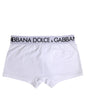 Boxer classique en coton stretch blanc Dolce &amp; Gabbana